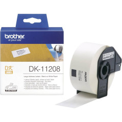 Brother DK-11208 | Rouleau d'étiquettes, original | noir sur blanc | 38 x 90 mm