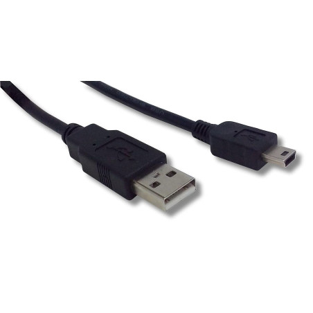 Lineaire PCUSB215C Câble USB 2.0 Type A mâle/Mini USB Type B 1,50 m Noir