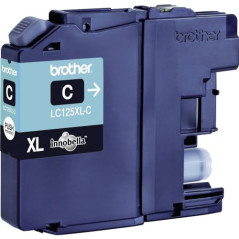 Brother LC125XLC | Cartouche jet d'encre cyan haute capacité | Imprime jusqu'à 1 200 pages