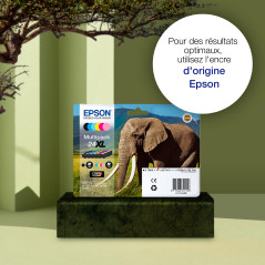 Epson 24XL Eléphant Jaune, Cartouche d'encre d'origine XL Haute capacité,XP-55 XP-750 XP-760 XP-850 XP-860 XP-950 XP-960 XP-970