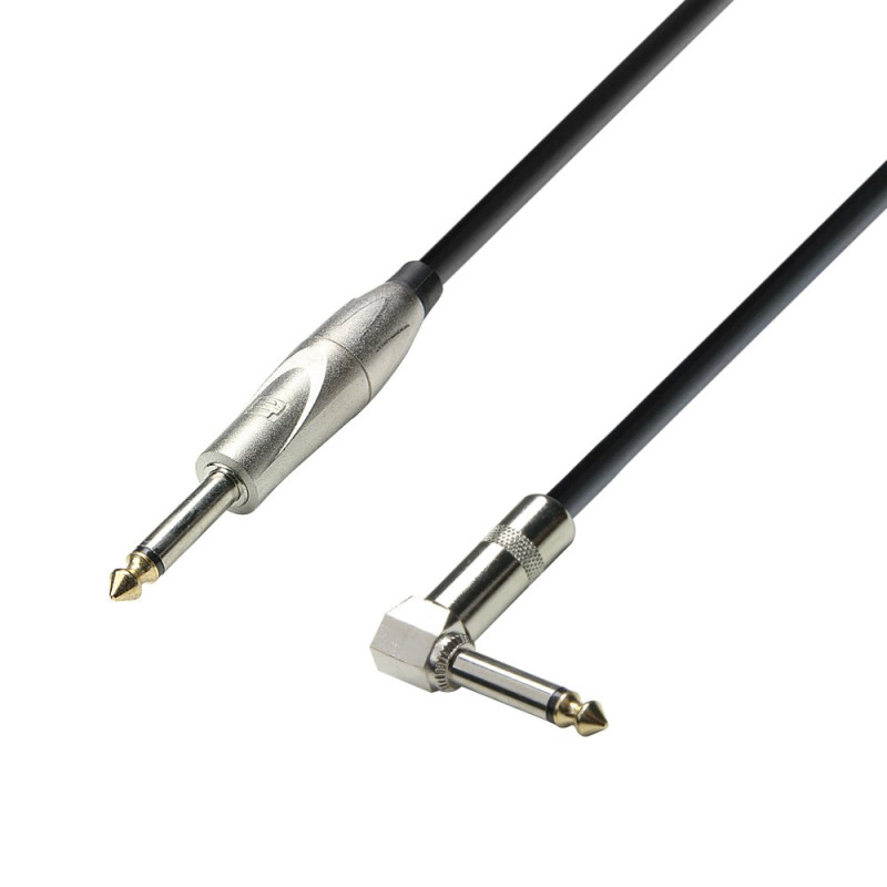 Adam Hall Cables 3 STAR IPR 0600 - Câble Instrument Jack 6,35 mm mono vers Jack 6,35 mm mono coudé 6 m Adam Hall Cables 3 STAR IPR 0600 - Câble Instrument Jack 6,35 mm mono vers Jack 6,35 mm mono coudé 6 m