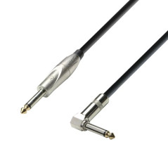 Adam Hall Cables 3 STAR IPR 0600 - Câble Instrument Jack 6,35 mm mono vers Jack 6,35 mm mono coudé 6 m