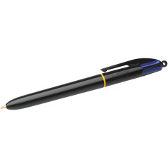 BIC 4 Couleurs Counter Pen - Stylo-Bille Rétractable sur Socle Pointe Moyenne (1,0 mm) - Certifié NF Environnement - Boîte de 1