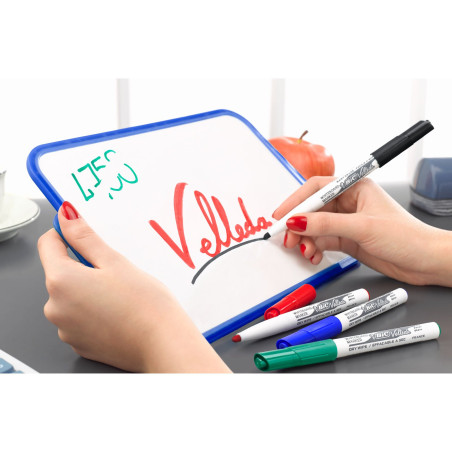 BIC Velleda 1741 Feutres pour Tableau Blanc Effaçables à Sec, Pointe Conique Moyenne - Couleurs Assorties, Classpack de 60