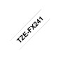 Brother TZe-FX241 | Ruban original Laminé flexible | 18 mm | Noir sur fond Blanc | 8M Brother TZe-FX241 | Ruban original Laminé flexible | 18 mm | Noir sur fond Blanc | 8M