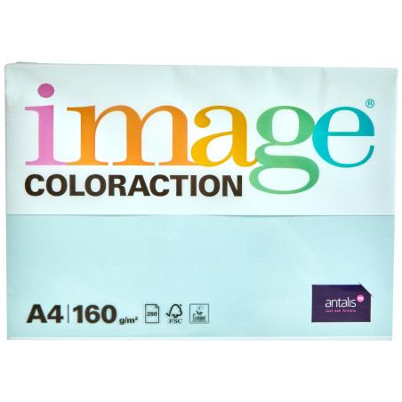 IMAGE Coloraction - 838A 160S 27 - Antalis - Papier couleur A4 - 160 g/m² - Lagon/27 (Import Allemagne) Bleu