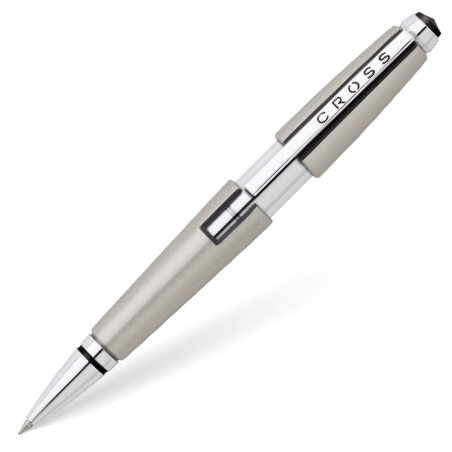 CROSS Edge - Roller titanium convertible / Stylo rechargeable - Avec système d’ouverture par glissement - Écrin classique et rec
