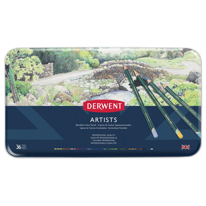 Derwent Artists - Set de 36 Crayons de Couleurs, Qualité Professionnelle, 32096 Derwent Artists - Set de 36 Crayons de Couleurs, Qualité Professionnelle, 32096