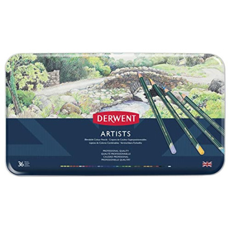 Derwent Artists - Set de 36 Crayons de Couleurs, Qualité Professionnelle, 32096