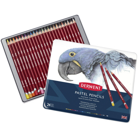 Derwent Pastel - Set de 24 Crayons Pastels, Qualité Professionnelle, 32992