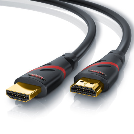 CSL Câble HDMI 8K 4K 2.1 2.0 7,5M, 8K@60Hz 4K@120Hz avec DSC, 48 Gbit/s, 3D, Ethernet Ultra Haute Vitesse, TV Blu-ray PS5 Xbox S