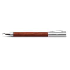 Faber-Castell 148182 - Stylo plume AMBITION Poirier, largeur de plume EF, avec emballage cadeau et convertisseur