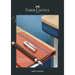 Faber-Castell 148182 - Stylo plume AMBITION Poirier, largeur de plume EF, avec emballage cadeau et convertisseur