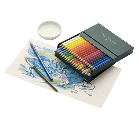 Faber-Castell 117538 Crayons Aquarellables Albrecht Dürer, Boîte de 36 Crayons à Mine Épaisse de 3,8 mm, Crayons Aquarelle aux P