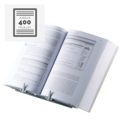 Fellowes Porte-copies chevalet Booklift, jusqu'à 400 feuilles, porte-livre, 9 hauteurs possibles, 2 clips de maintien, pliable,