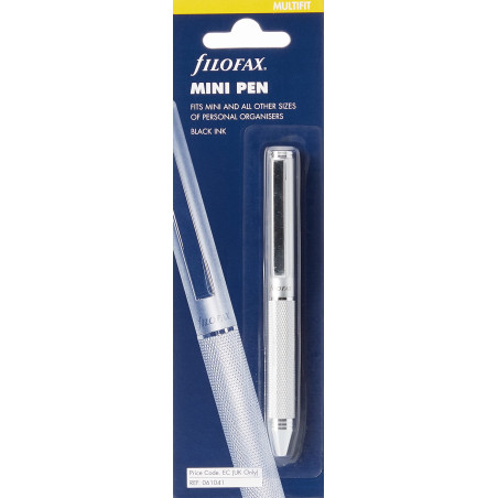 Filofax Grain Stylo-bille rétractable Argent