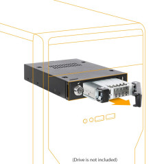 ICY DOCK Rack Mobile, boîtier de Rack Robuste en métal Hot Swap pour SSD Or HDD 2.5" SATA & SAS dans Une Baie de Disque de 3.5"