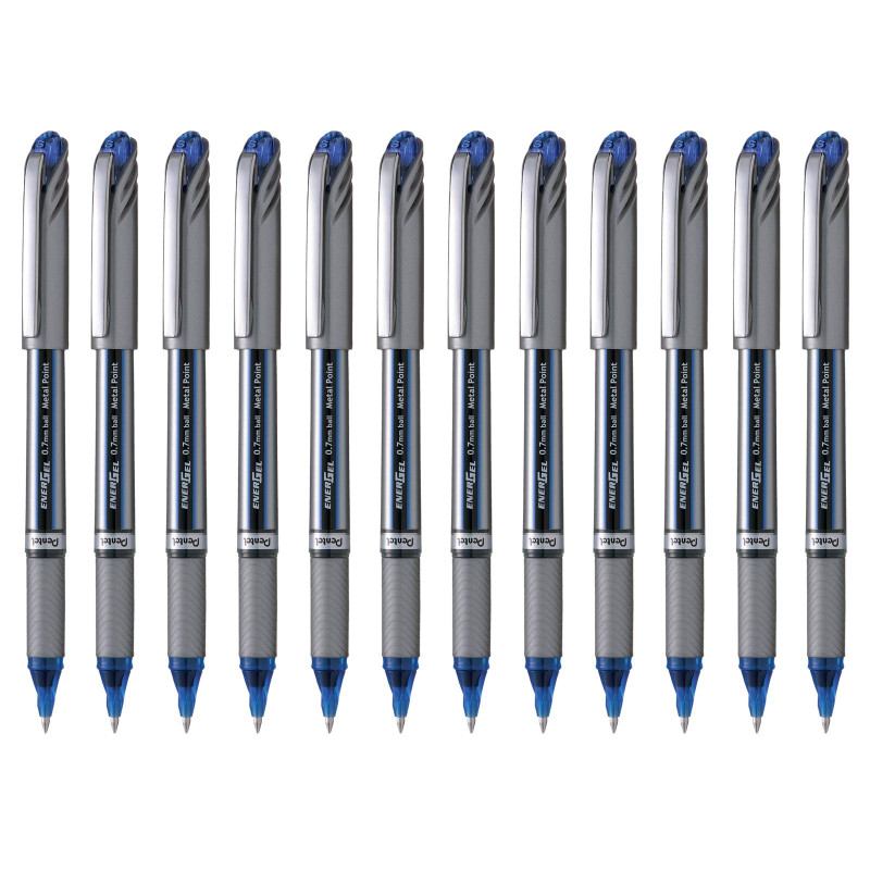 Pentel Energel Plus Stylo roller Pointe moyenne Bleu
