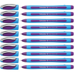 Schneider Slider Memo XB Stylo bille (avec capuchon, Pointe extra large (XB)) Violet, Lot de 10