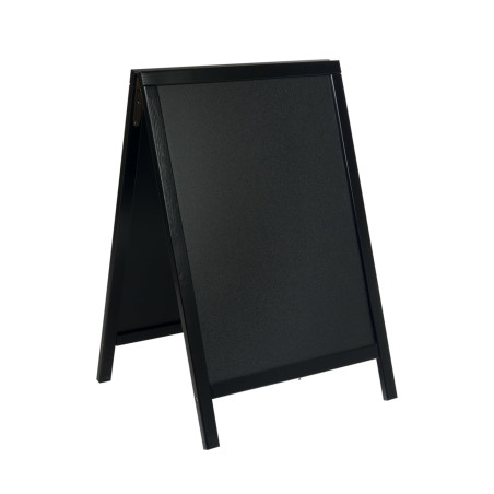 SECURIT - Tableau sur Pied en Bois de Pin "Woody" - Ardoise Pour Marqueur à Craie Liquide - Pour Restaurant, Bar, Café Boutique
