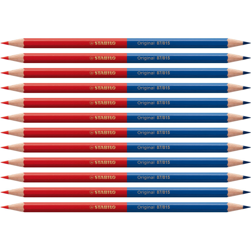 STABILO Original - Crayon de couleur - lot x 12 crayons bicolor-rouge et bleu STABILO Original - Crayon de couleur - lot x 12 crayons bicolor-rouge et bleu