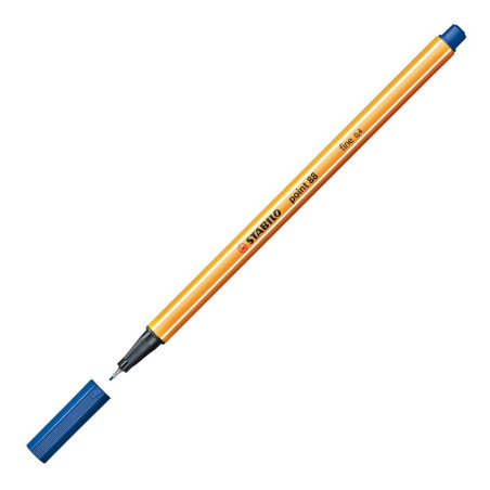 STABILO point 88 - Stylo feutre pointe fine - Lot x 10 feutres fins- Bleu Électrique (88/32)