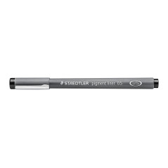 Staedtler Pigment liner 308/05/9-N Stylo feutre fin Pointe Calibrée Trait 0,5 mm- Noir Lot de 10