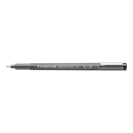 Staedtler Pigment liner 308/05/9-N Stylo feutre fin Pointe Calibrée Trait 0,5 mm- Noir Lot de 10