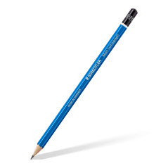 Staedtler Mars Lumograph, Crayons à papier de très haute qualité pour écriture et dessin artistique, Boîte en métal avec 12 cray