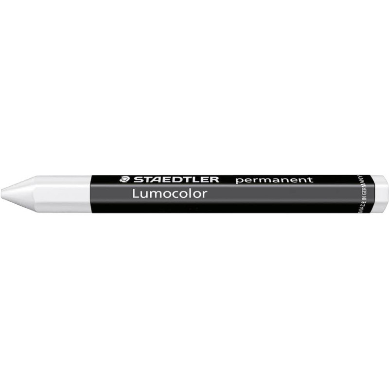 Staedtler Lumocolor Lot de 12 Crayons permanentes omnigraphs Blanc Staedtler Lumocolor Lot de 12 Crayons permanentes omnigraphs Blanc