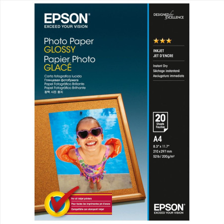 Epson Photo papier brillant A 4 20 feuilles 200 g, blanc, A4