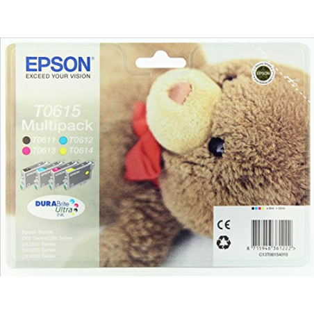 Epson - C13T06154010 - Multipack d'origine T061 Cartouche Noire + 3 couleurs pour