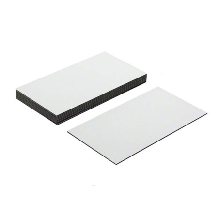 MagFlex® Lite 89mm long x 51mm étiquettes magnétiques flexibles large - blanc brillant surface effaçable à sec et (10 feuilles)