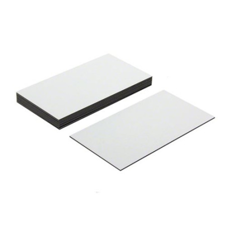 MagFlex® Lite 89mm long x 51mm étiquettes magnétiques flexibles large - blanc brillant surface effaçable à sec et (10 feuilles)