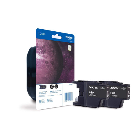 Brother Cartouche Jet d'encre Twin Pack noirLC1220BKBP2-LC1220BKBP2