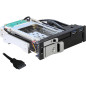 DeLOCK Rack Amovible 5" 1/4 pour 1x Disque Dur S-ATA 2" 1/2, 1x 3 1/2 et 2X USB 3.0 DeLOCK Rack Amovible 5" 1/4 pour 1x Disque Dur S-ATA 2" 1/2, 1x 3 1/2 et 2X USB 3.0