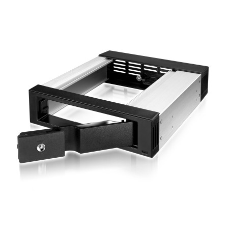 ICY Box Échangeur pour 1 Disque Dur SATA 3,5" (8,9 cm) pour 1 Baie de 5,25", SATA III, verrouillable, EasySwap, en Aluminium, IB
