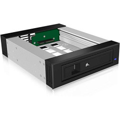 ICY Box Cadre Amovible 5,25" pour 1 Disque Dur SATA III/SAS II de 3,5" (8,9 cm) ou 1 Disque Dur SATA III/SAS II de 2,5" (6,35 cm