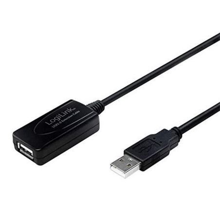 LogiLink UA0143 Câble USB 2.0 avec répéteur 10 m Noir