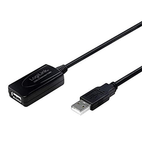 LogiLink UA0143 Câble USB 2.0 avec répéteur 10 m Noir