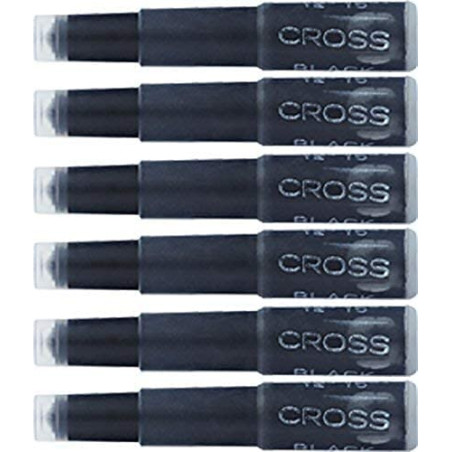 Cross 8921 recharge pour stylos Noir 6 pièce(s) - Recharges pour stylos (Noir, Stylo-plume, 6 pièce(s))
