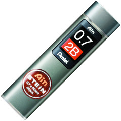 Pentel C277-2B Lot de 12 Etuis de 40 mines 0,7mm 2B pour porte-mines