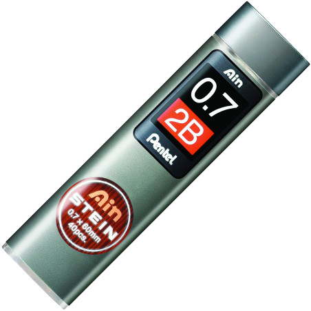 Pentel C277-2B Lot de 12 Etuis de 40 mines 0,7mm 2B pour porte-mines