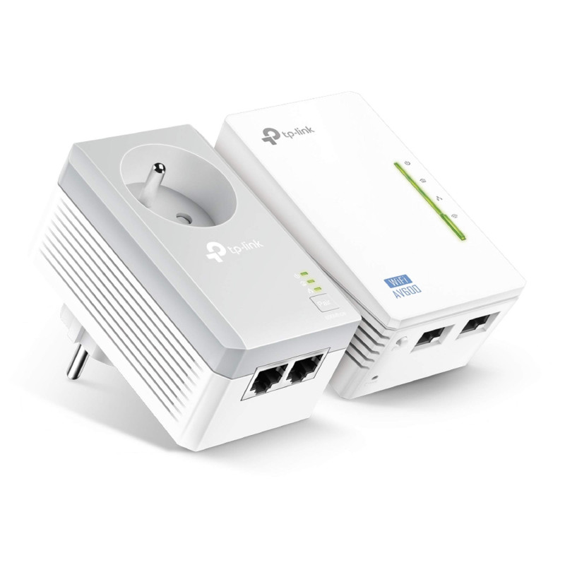 TP-Link CPL AV600 Wi-Fi 300 Mbps, 2 Ports Fast Ethernet, Pack de 2 CPL (TL-WPA4225KIT) TP-Link CPL AV600 Wi-Fi 300 Mbps, 2 Ports Fast Ethernet, Pack de 2 CPL (TL-WPA4225KIT)