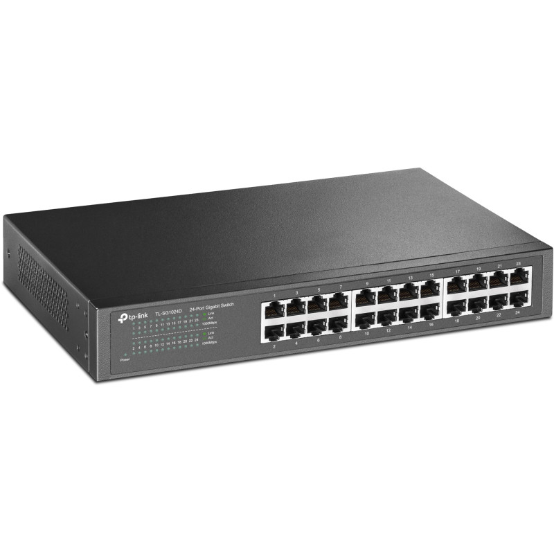 TP-Link TL-SG1024D Switch Ethernet 24 Ports Gigabit, Switch RJ45, Hub RJ45, Prévention des Boucles, Mode d'Isolement, Boitier Mé TP-Link TL-SG1024D Switch Ethernet 24 Ports Gigabit, Switch RJ45, Hub RJ45, Prévention des Boucles, Mode d'Isolement, Boitier Mé