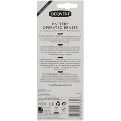 Derwent Stylo gomme à piles, comprend 8 gommes de rechange, convient aux crayons graphite, de couleur et pastel, qualité profess