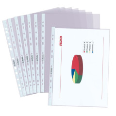 Herlitz 10840320 Pack de 100 pochettes perforées A4 grainées Premium (Import Allemagne)