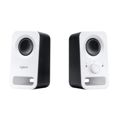 Logitech Z150 Enceinte PC, son stéréo, 2 haut-parleurs, puissance de crête de 6 watts, entrée 3,5 mm, contrôleur de haut-parleur