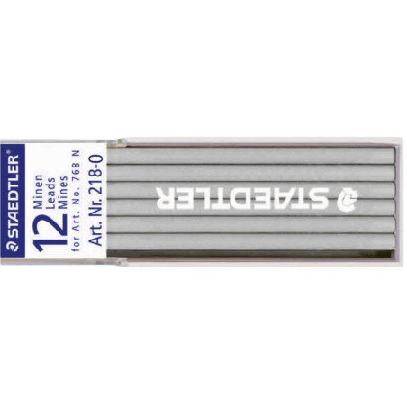 Staedtler Lumocolor Omnichrom 218 - Etui 12 Mines Non Permanentes Blanc