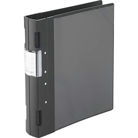 Wedo 05818001 Classeur A4 Ergogrip en plastique avec système 4 anneaux 55 mm (Noir) (Import Allemagne)